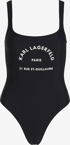 Karl Lagerfeld Badeanzug in Schwarz: Vorderseite