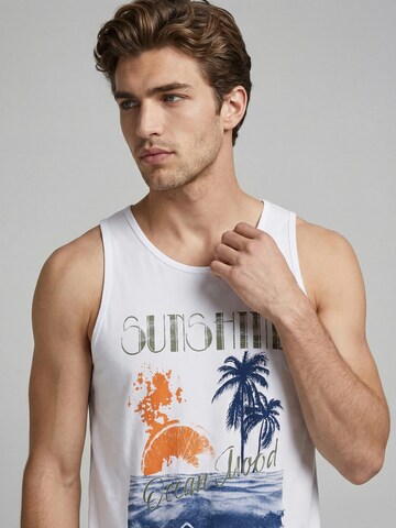 JJ Rebel Majica 'JREBMASON' | bela barva