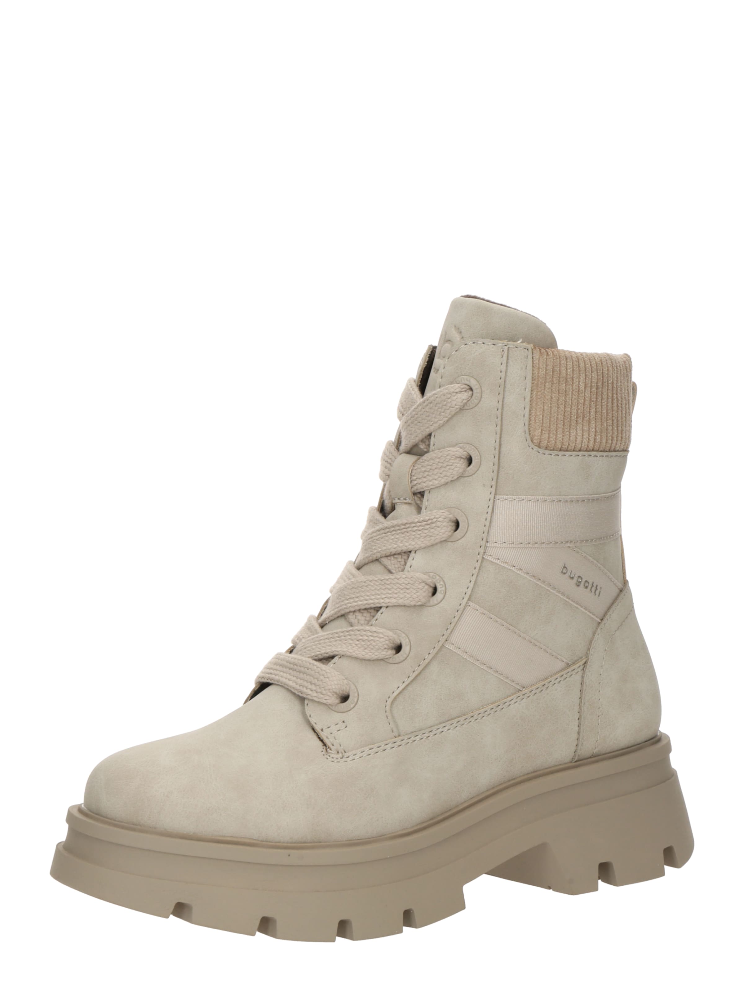 bugatti Šnurovacie členkové čižmy - Béžová: predná strana