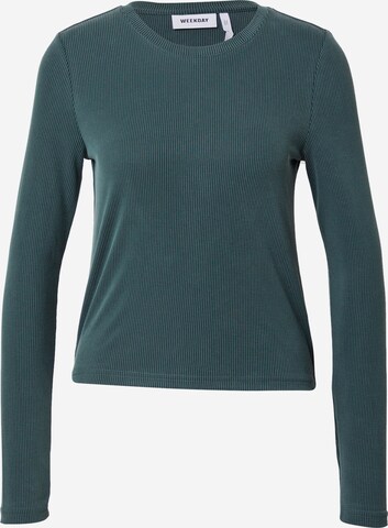 WEEKDAY Shirt 'Cris' in Green: front