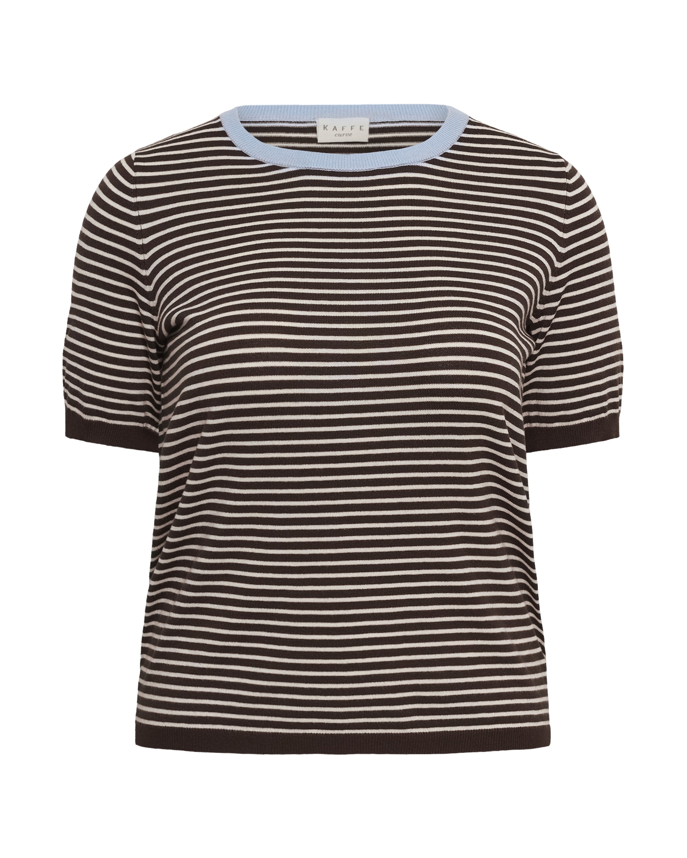 KAFFE CURVE Pullover in Braun: Vorderseite