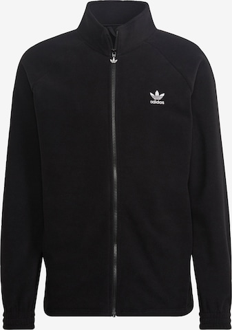 ADIDAS ORIGINALS - Chaqueta polar 'Adicolor Classics Trefoil' en negro: frente