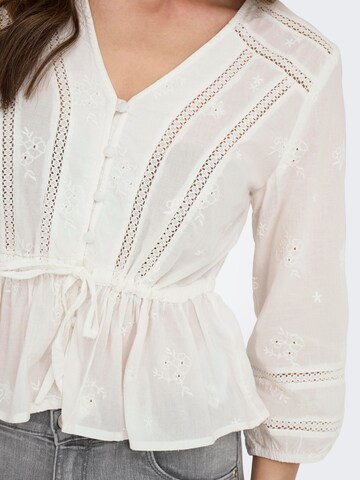ONLY Bluse i hvid