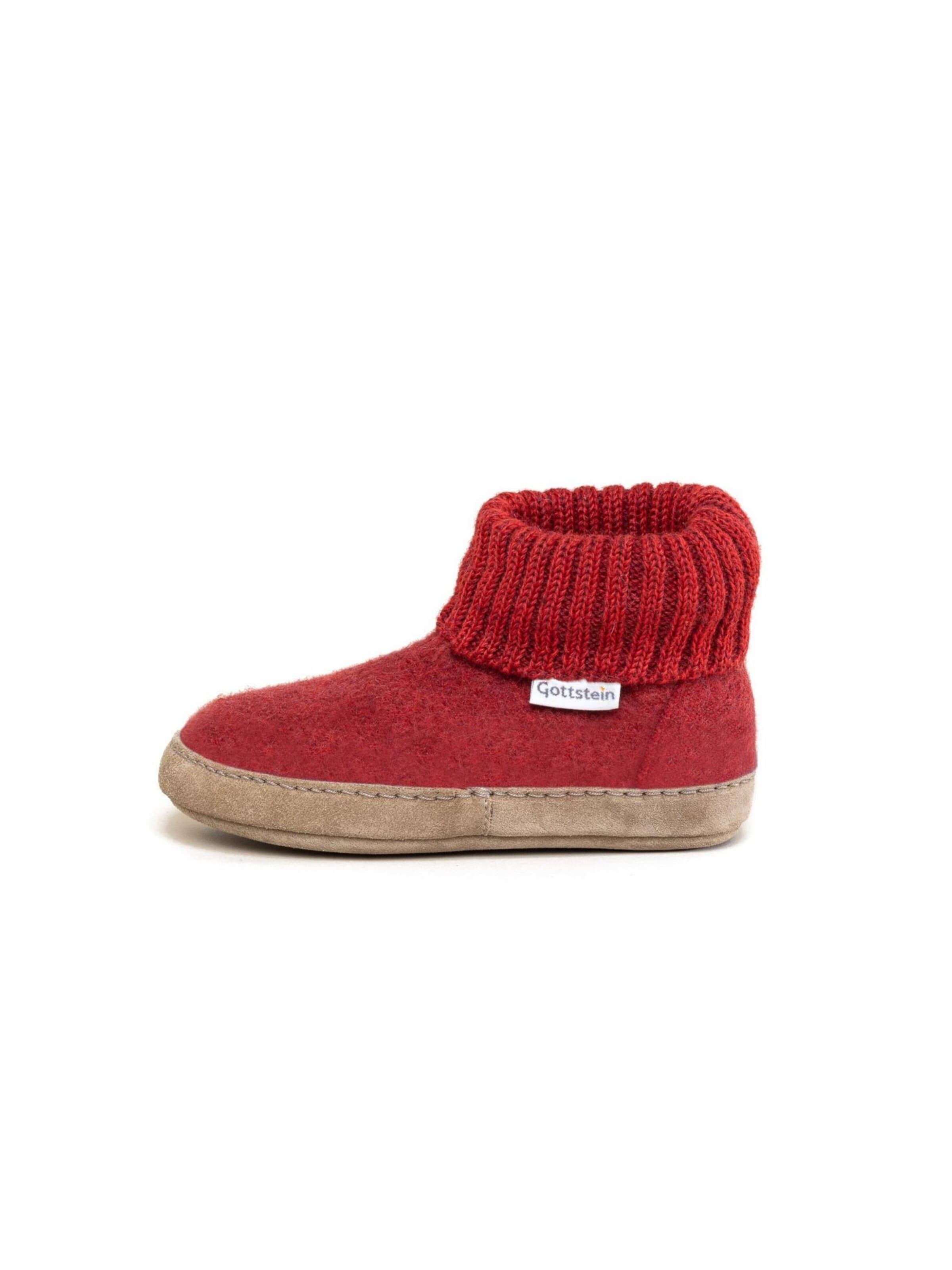 Gottstein Hausschuh 'Hüttenschuhe Alpine Boot LE'‌‌‌‌ in Rot: Vorderseite