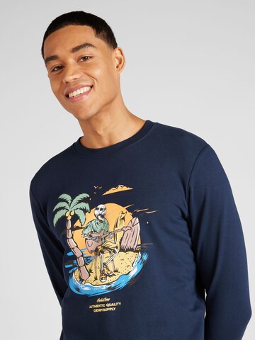 JACK & JONES Sweatshirt 'ZION' i blå