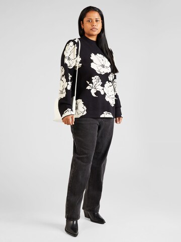 Vero Moda Curve Sweater 'Flora' in Black