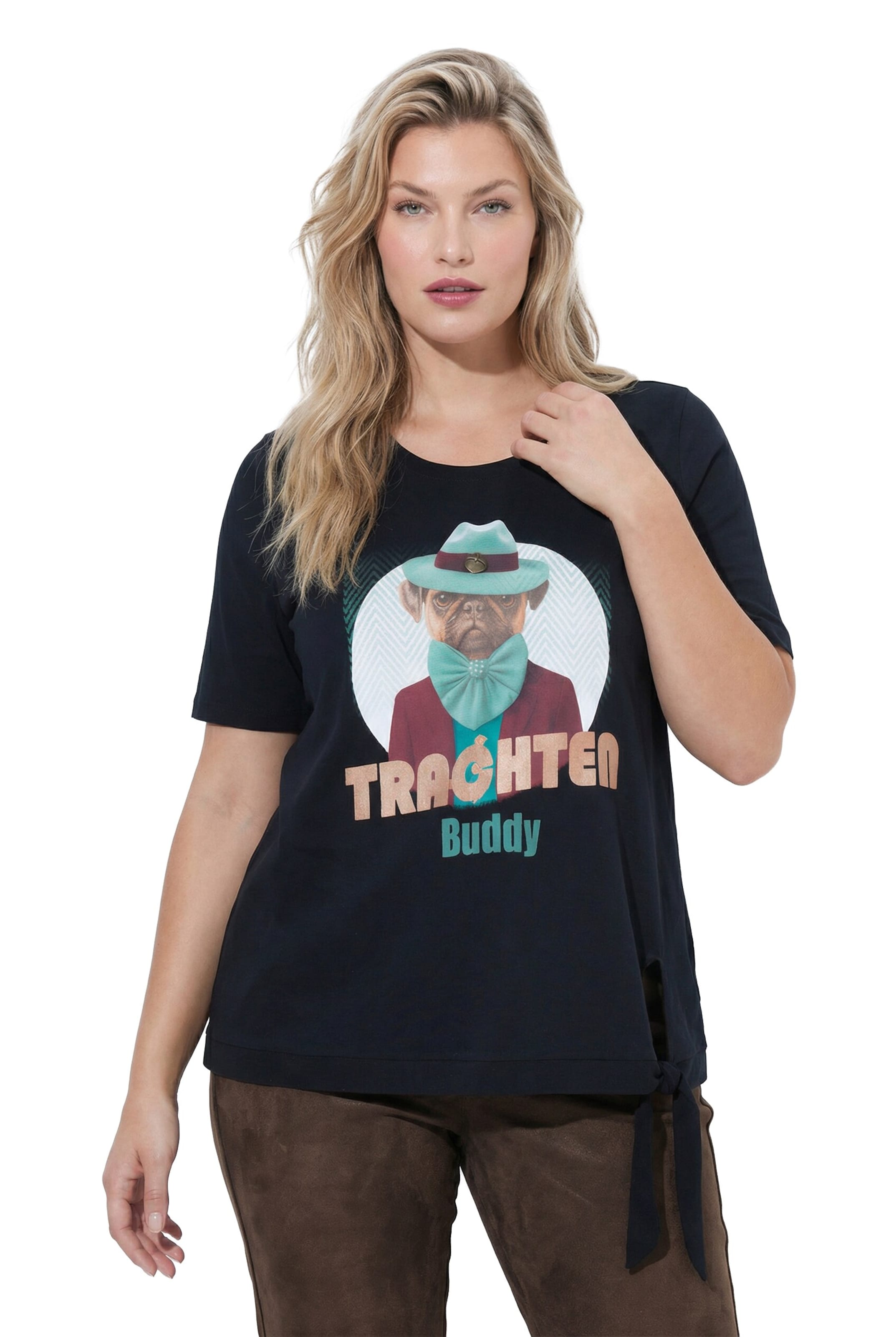 Ulla Popken Shirt in Schwarz: Vorderseite