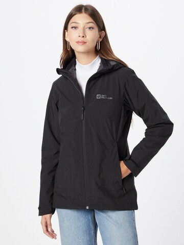 JACK WOLFSKIN Outdoor Jacket 'MOONRISE' in Black: front