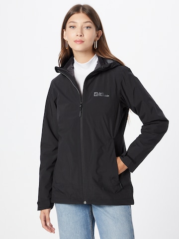 JACK WOLFSKIN Outdoor Jacket 'MOONRISE' in Black: front