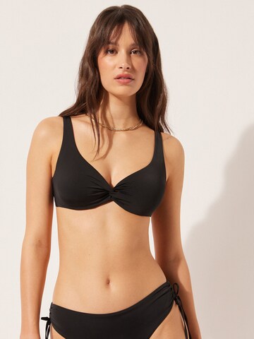 CALZEDONIA Balconette Bikinitop 'Indonesia' in Schwarz