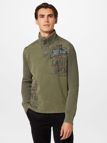 CAMP DAVID Sweater in Green: front