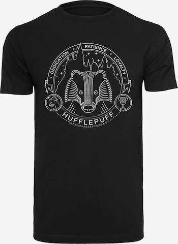 F4NT4STIC Shirt 'Harry Potter Hufflepuff Seal' in Black: front