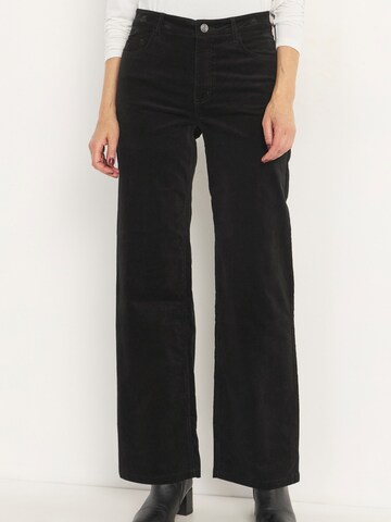 Cellbes of Sweden Wide leg Broek in Zwart: voorkant