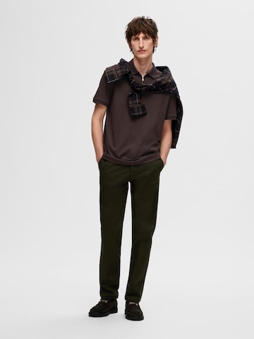 Maglietta 'Fave' di SELECTED HOMME in marrone