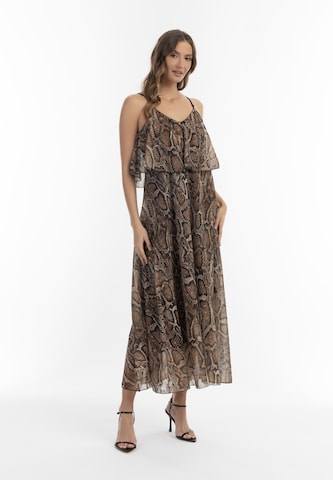 faina Summer dress in Brown