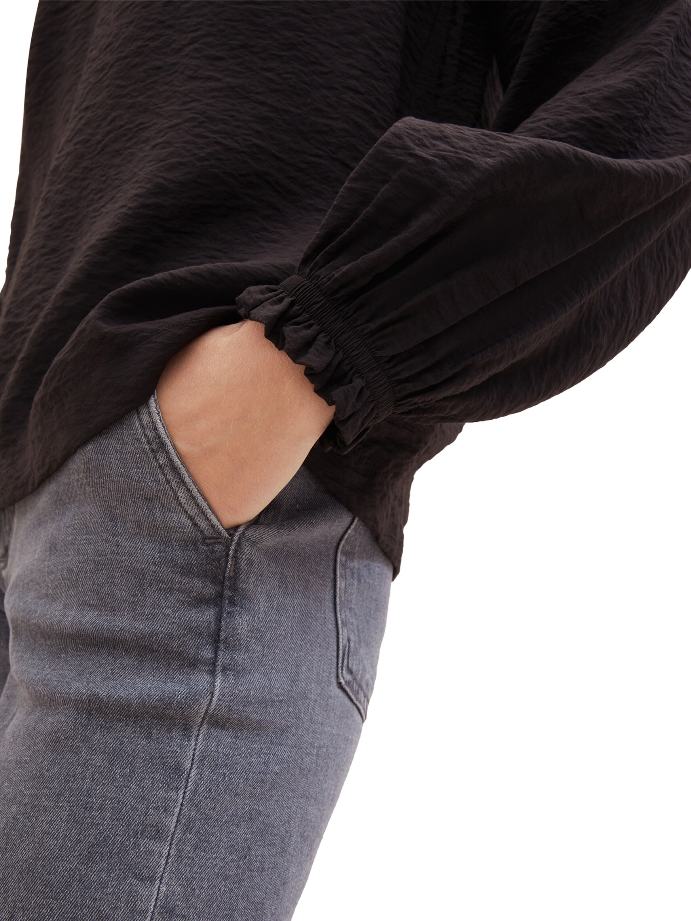 TOM TAILOR Bluse in Schwarz