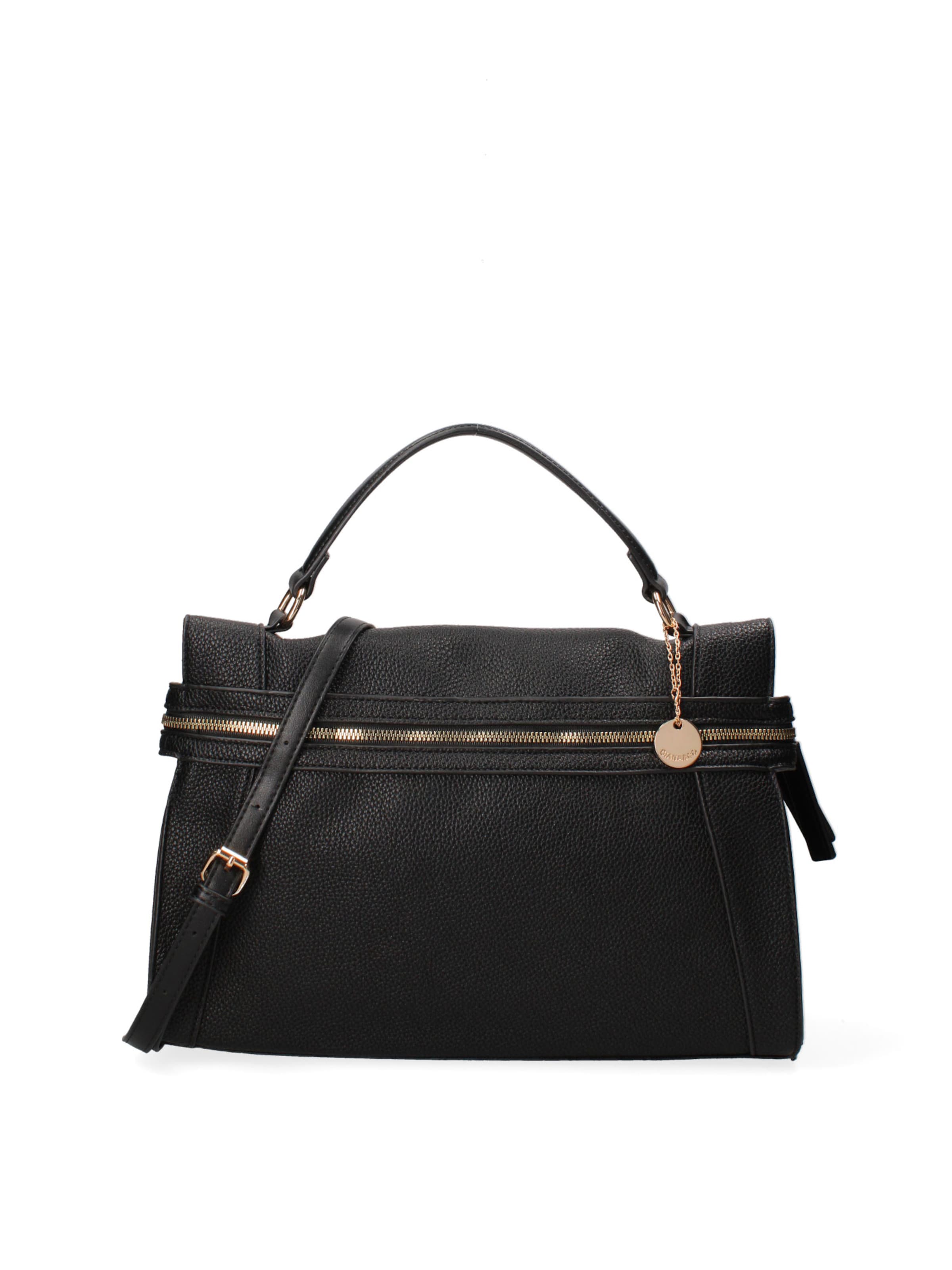 Borsa a mano 'Borsa a Mano Donna Ecopelle - Zip e Tracolla Rimovibile' di Diana&Co. in nero