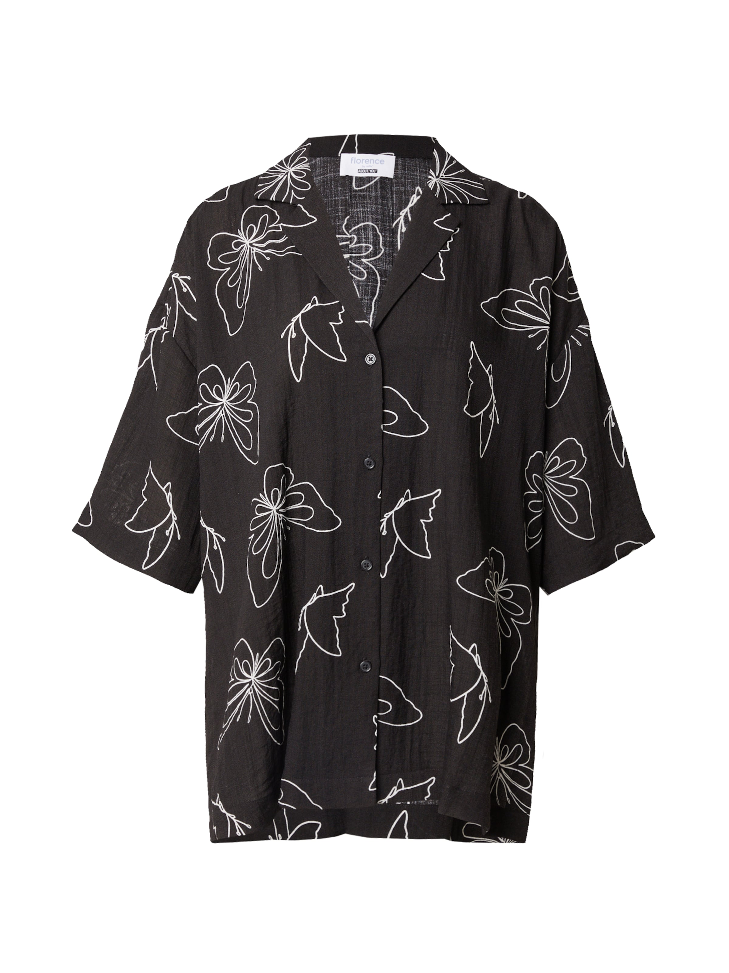 florence by mills exclusive for ABOUT YOU Blusa 'Break Time' en negro / blanco, Vista del producto