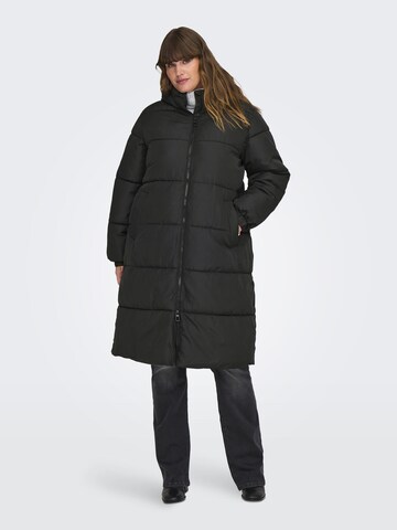 ONLY Carmakoma Winter Coat in Black: front