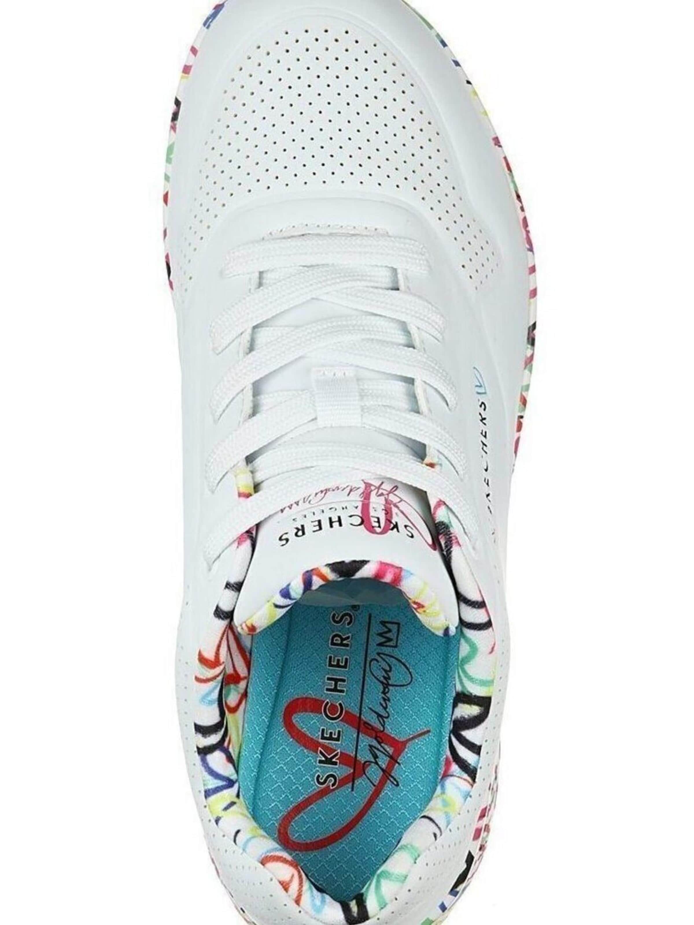 SKECHERS Matalavartiset tennarit 'Uno-Loving Love' värissä valkoinen