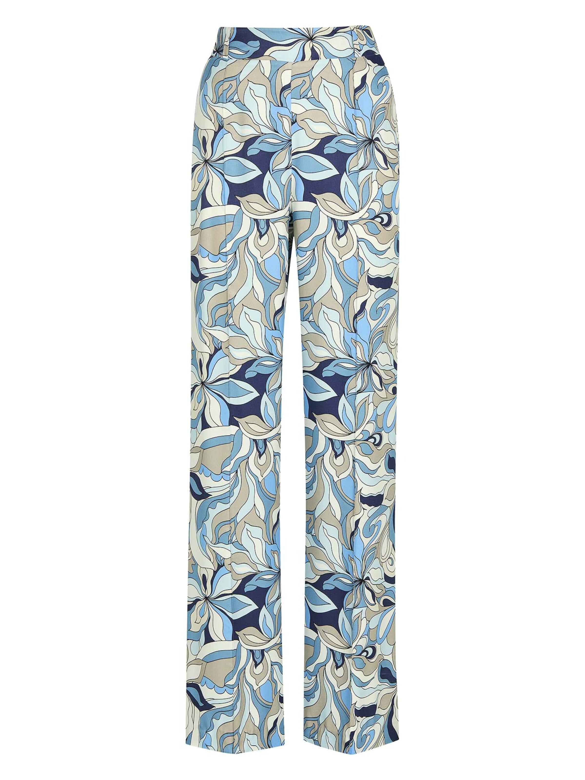MADELEINE Pantalon en bleu marine / bleu clair / greige / blanc cassé, Vue avec produit