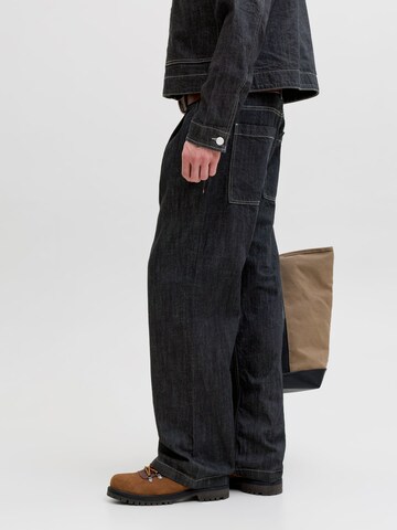 Wide Leg Jean à pince 'JJITed JJLLoyd' JACK & JONES en bleu