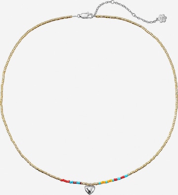 Hey Happiness - Cadena 'Summer Bead Heart' en plata: frente