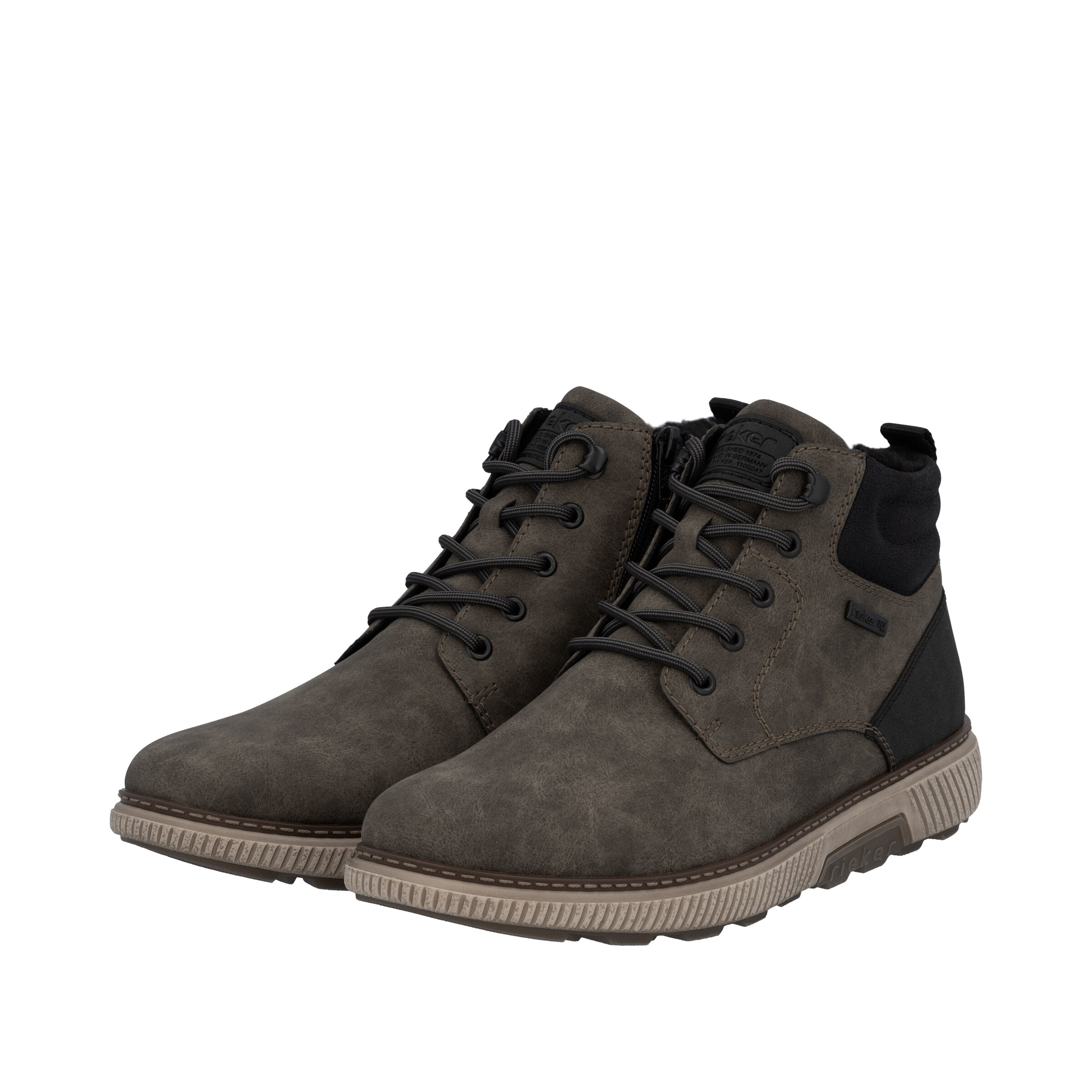 Bottes à lacets Rieker en marron