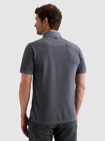 PME Legend T-shirt 'Polo shirt with garment-dye wash in piqué' i blå