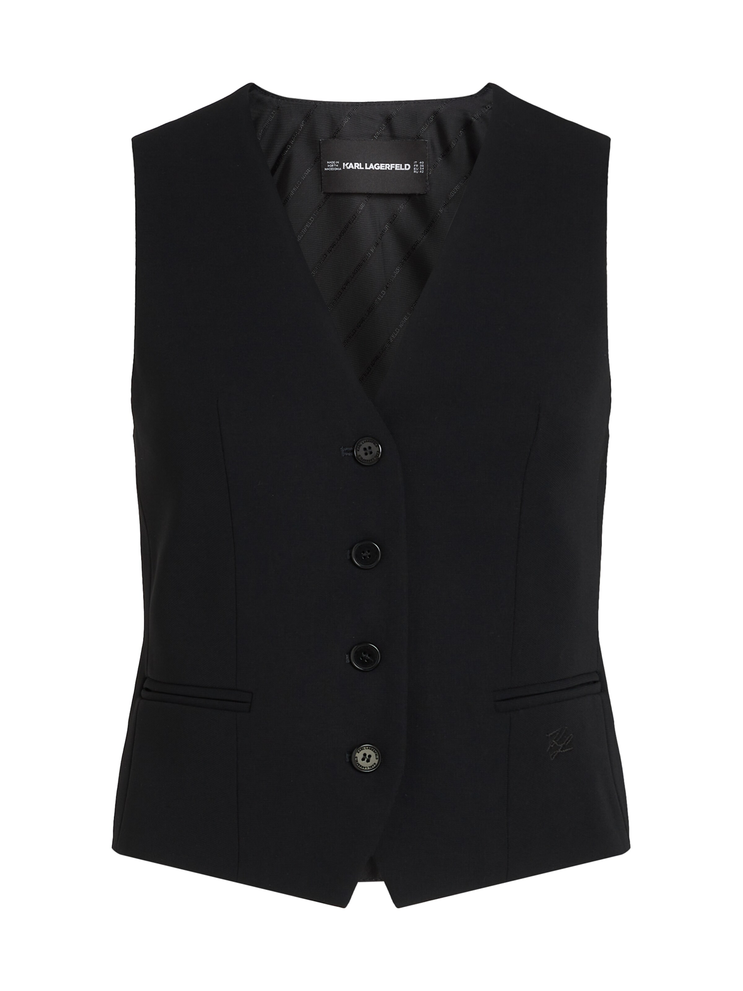 Karl Lagerfeld Suit vest in Black: front