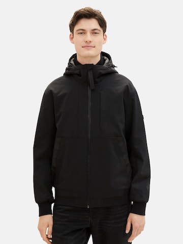 TOM TAILOR DENIM Between-Season Jacket in Black: front