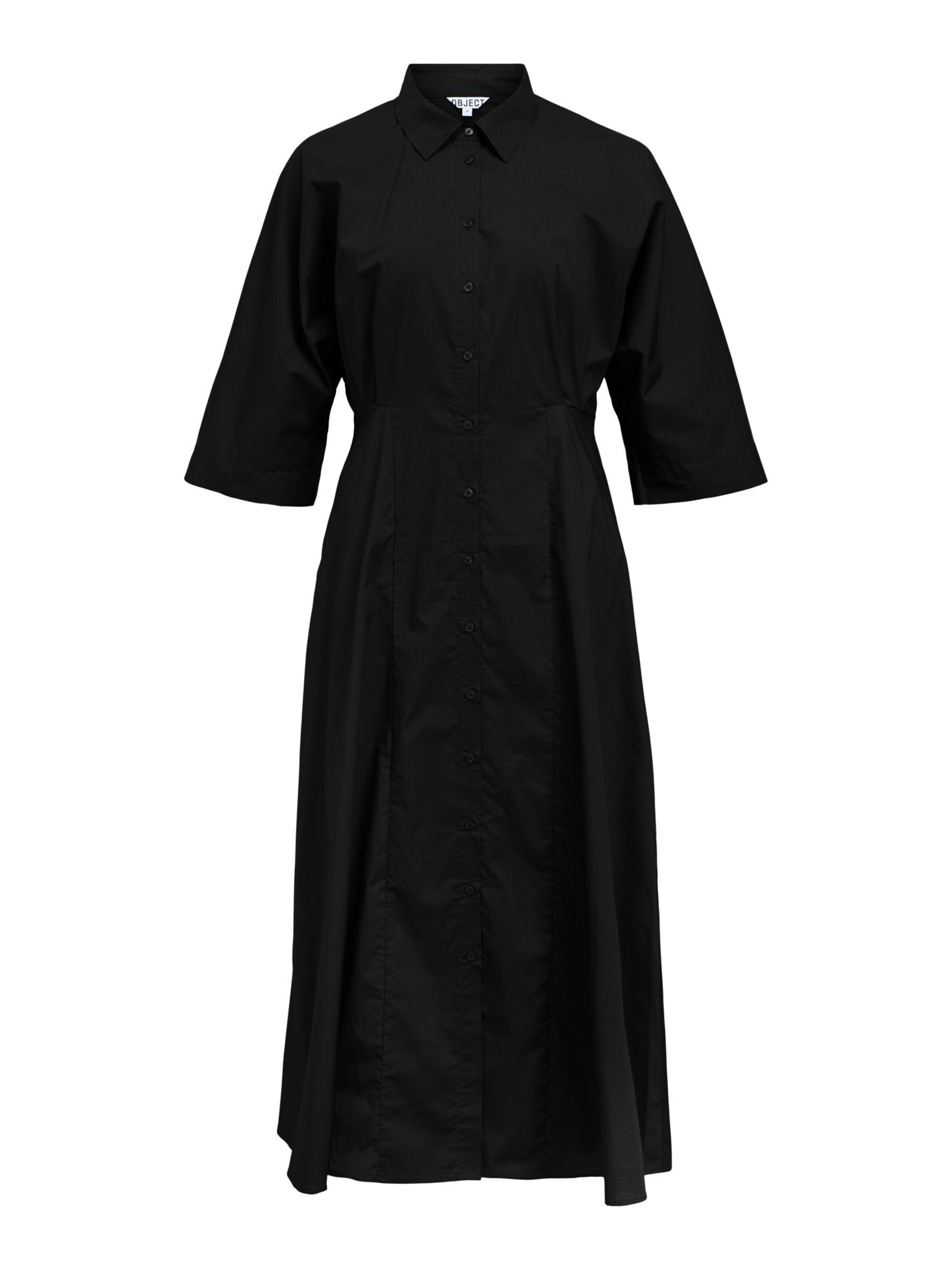 Robe-chemise 'OBJElly' OBJECT en noir : devant