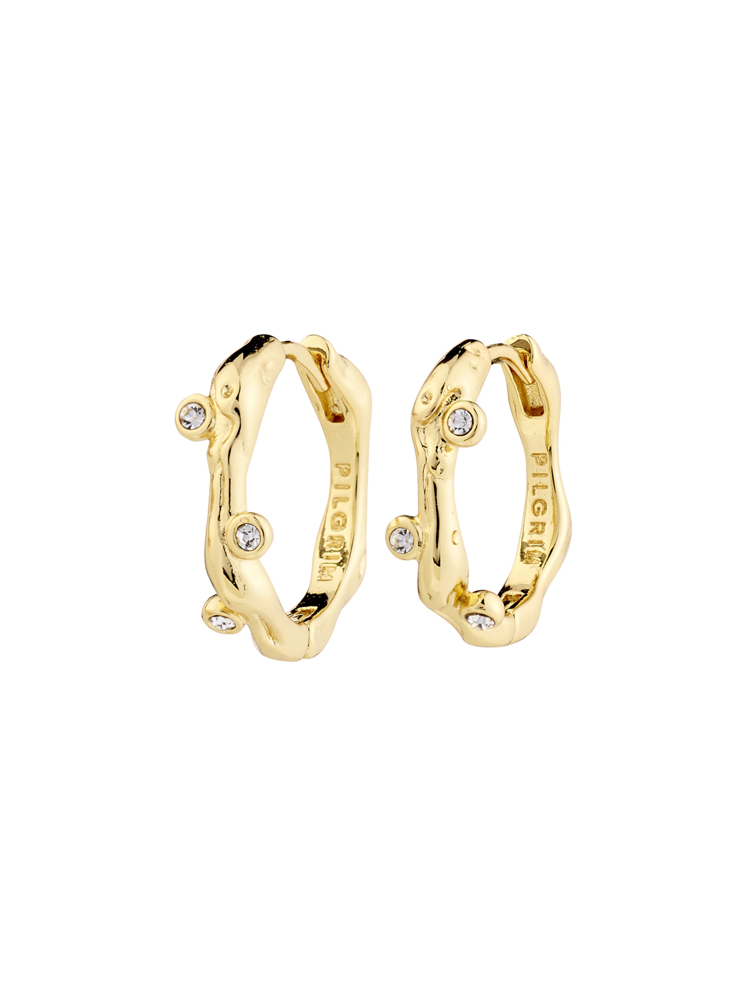 auksinė Pilgrim Auskarai 'Hermione': priekis