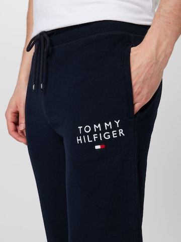 mėlyna Tommy Hilfiger Underwear Siaurėjantis Pižaminės kelnės