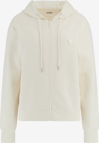 GUESS Sweatjacke 'OLYMPE' in Beige: Vorderseite