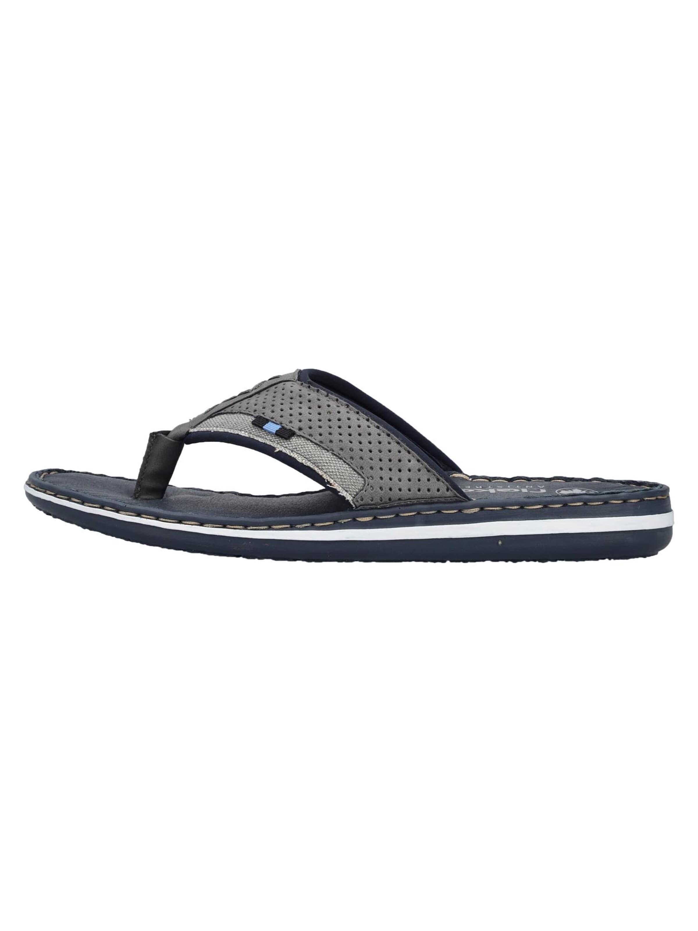 Rieker Teenslippers 'Comfort' in Grijs: voorkant