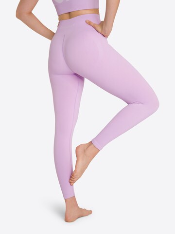 OCEANSAPART Skinny Workout Pants 'Tara' in Purple