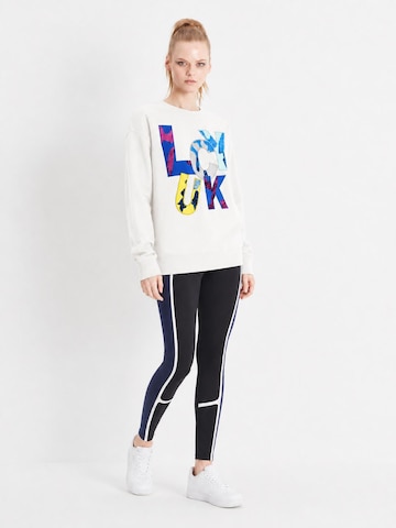 SCR. - Pullover desportivo 'ILONA' em branco