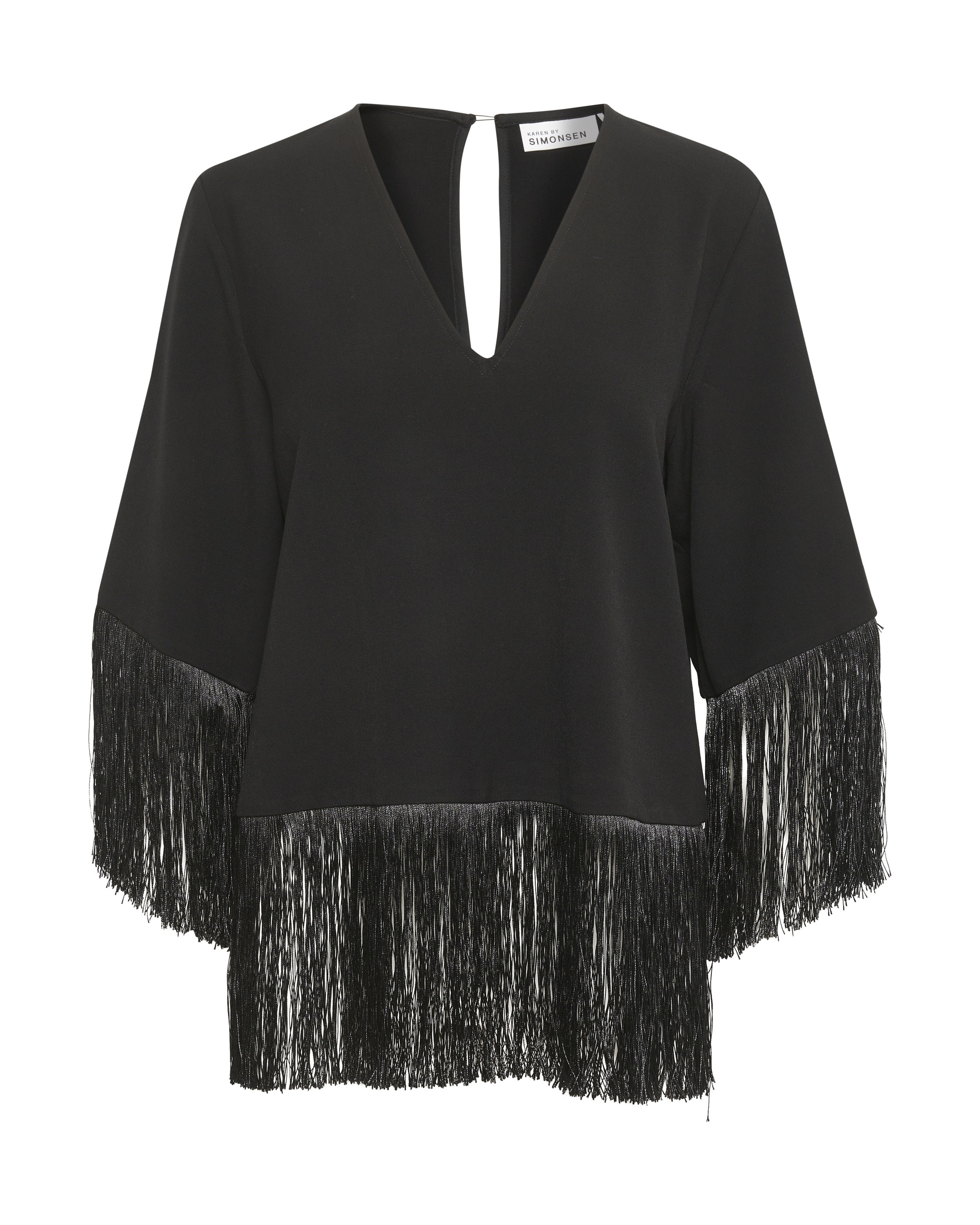 KAREN BY SIMONSEN Блуза 'Lili' в черно: отпред