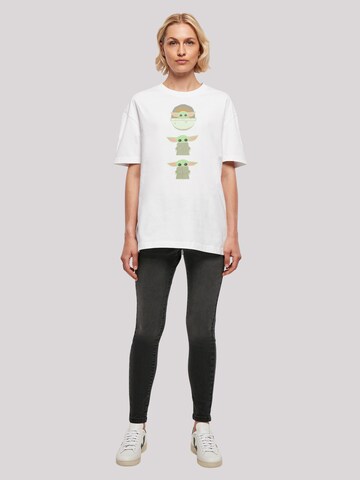 F4NT4STIC Shirt 'The Mandalorian The Child Poses' in Wit