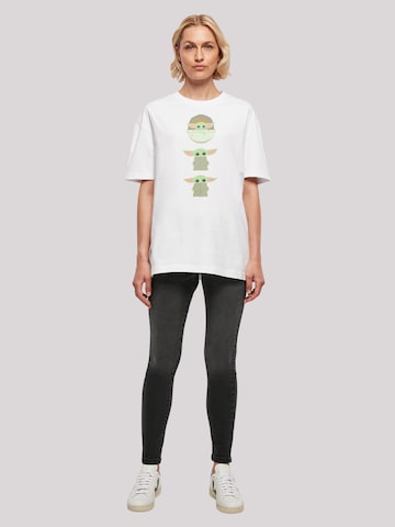 F4NT4STIC T-Shirt 'The Mandalorian The Child Poses' in Weiß