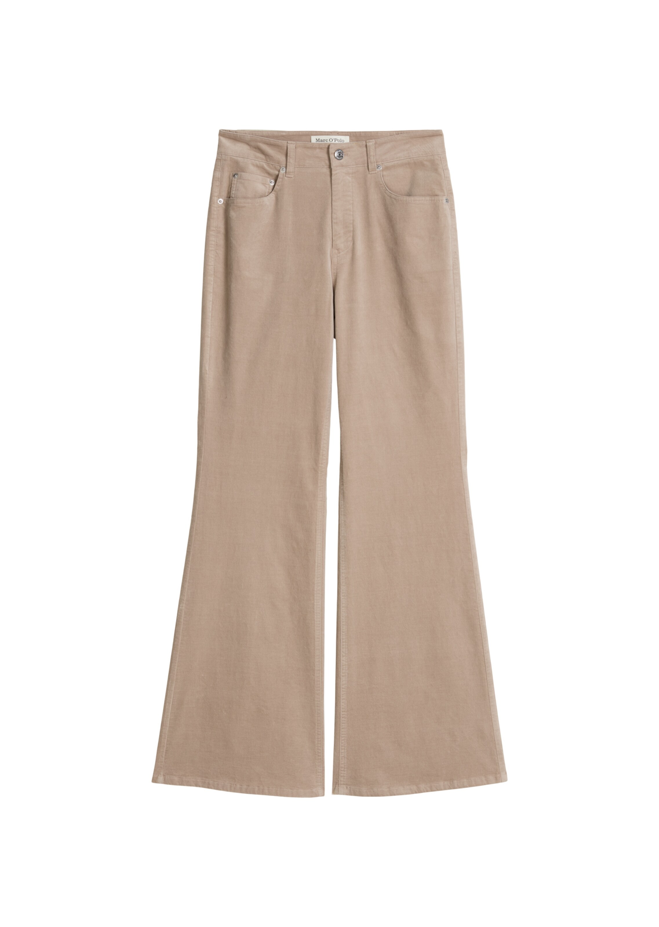 Marc O'Polo Bootcut Broek in Beige: voorkant