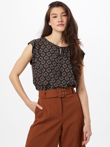 Cartoon Bluse in Schwarz: Vorderseite