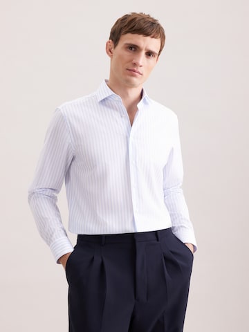 SEIDENSTICKER Regular fit Business shirt ' Schwarze Rose ' in Blue: front