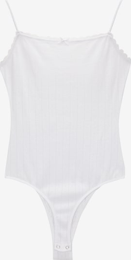 Tricou body Pull&Bear pe alb, Vizualizare produs