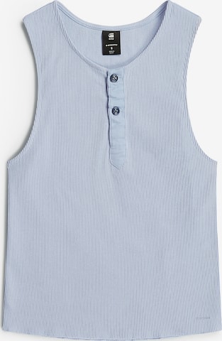 Haut 'Slim Henley Tank T-Shirt' G-STAR en bleu : devant