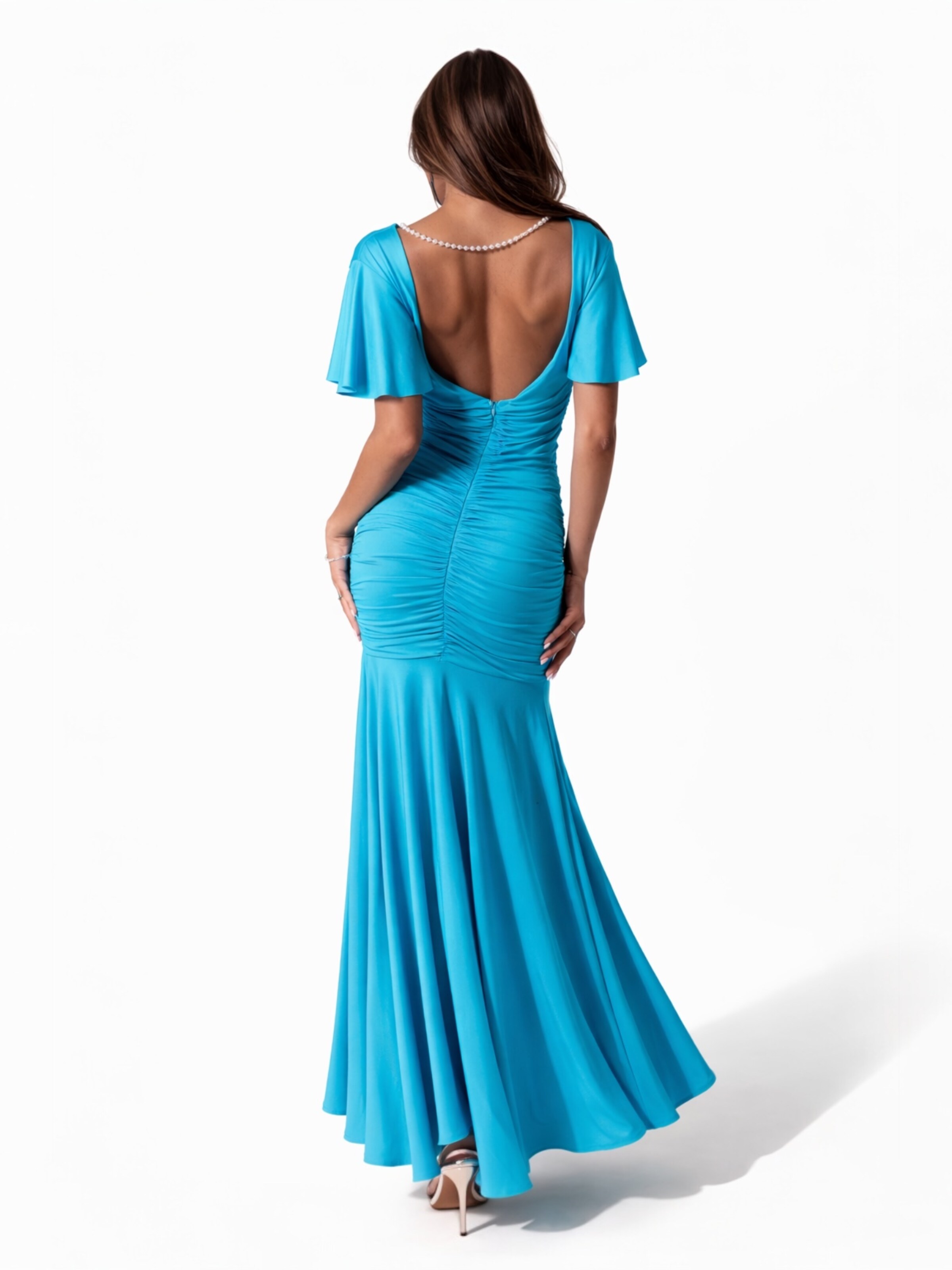 Robe de soirée 'Dress Athenian Grace Turquoise' Elena Athanasiadou en bleu