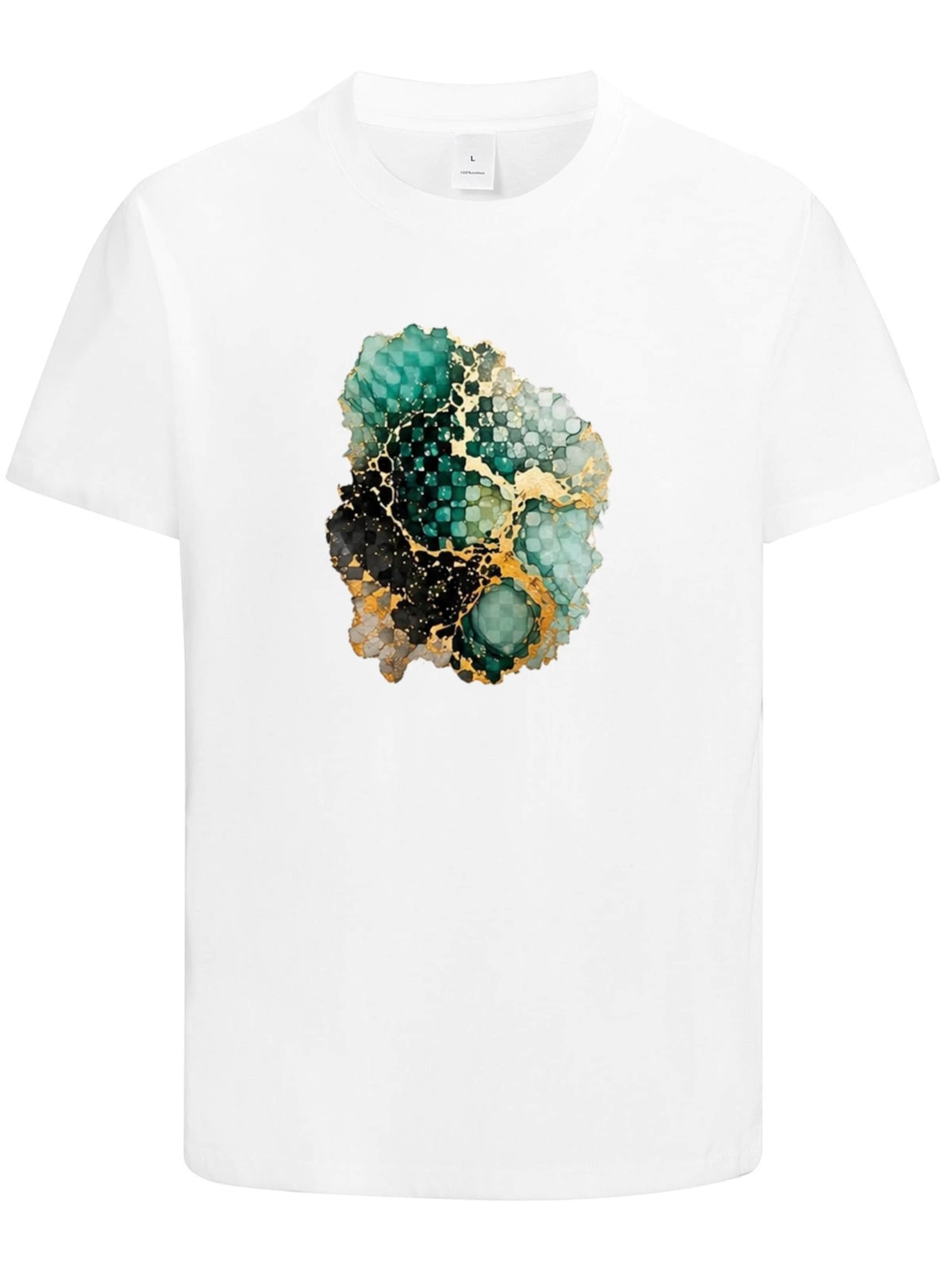 HUSKSWARE Shirt 'Grafik'‌‌‌‌‌‌‌‌‌‌ in Weiß: Vorderseite
