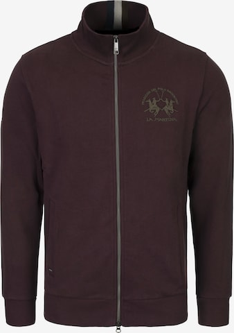 La Martina Sweatvest 'MBF301' in Rood: voorkant