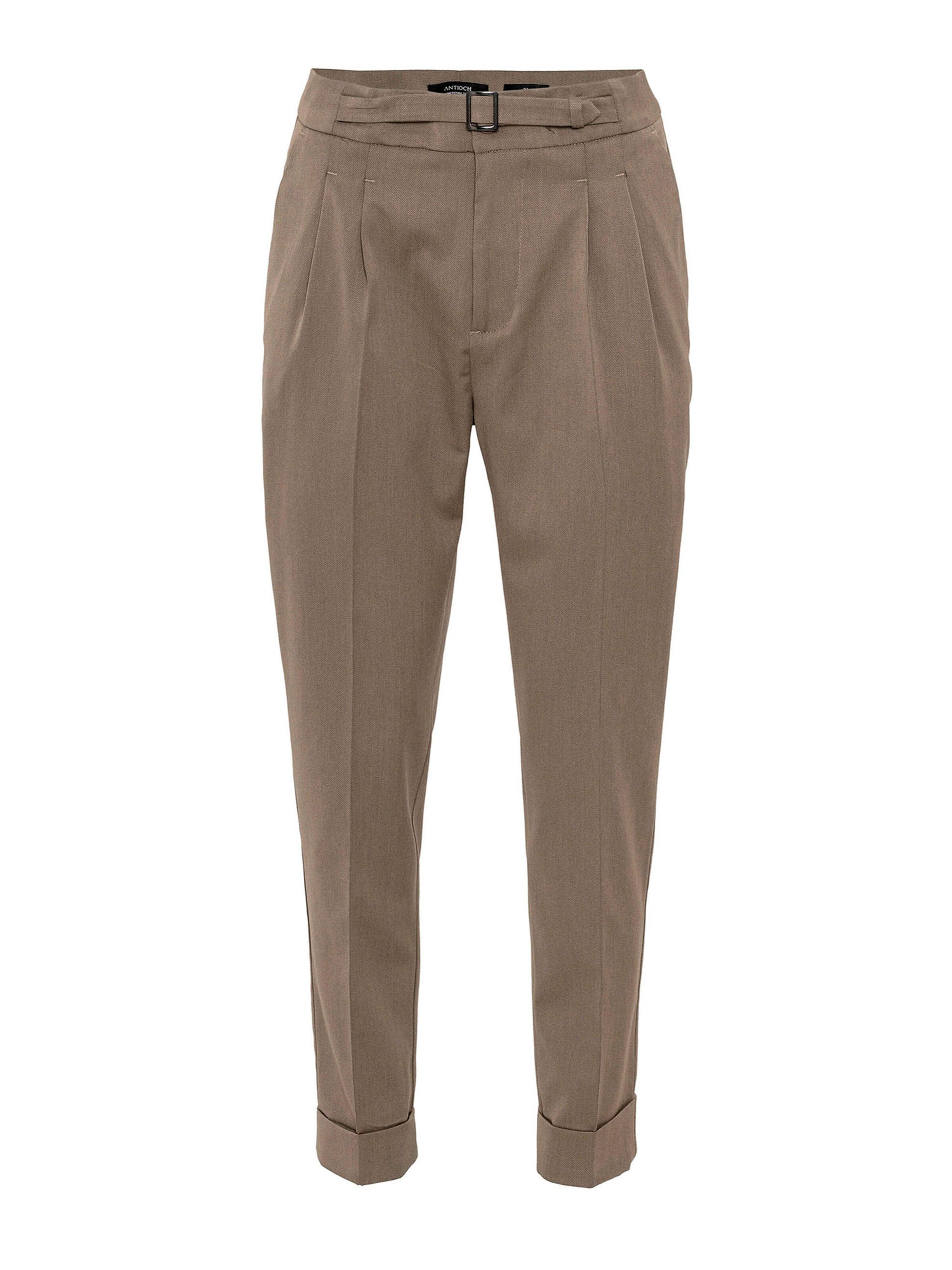 Regular Pantalon à pince Antioch en marron : devant